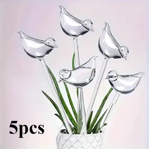 5 Bird-Shaped Automatic Plant Irrigation System, Bird Shape Design, Indoor Outdoor Garden Tool, Suitable for Cacti and Flowers, Easy Clean Water System, Automatic Watering System