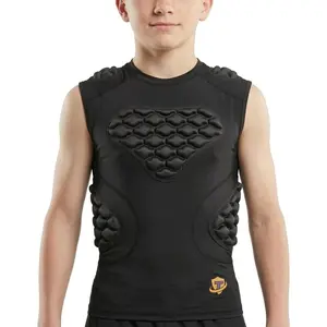 Youth Football Padded Shirt Chest Rib Protector Boys Heart Guard Sternum Protection Kids Rugby Undershirt