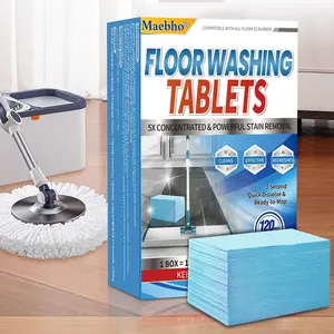 120-Pack Concentrated Floor Cleaning Sheets | Multipurpose Dissolving Tablets for Hardwood, Tile & Laminate | Fresh Mild Scent, Deep Cleaning, Deodorizing & Polishing