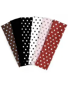 6pcs Women's Polka Dot Headbands, Sporty Multi-Color Elastic Sweat-Wicking Hair Bands, Fashionable Yoga Running Accessories, Sweat Absorbing Headband, Sports Headbands