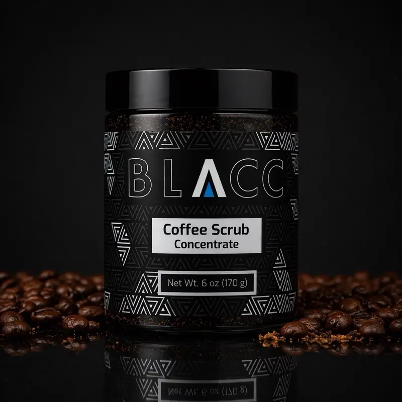 Blacc Exfoliating Scrub, Bath & Body Care Cosmetic Cleanser, 6oz