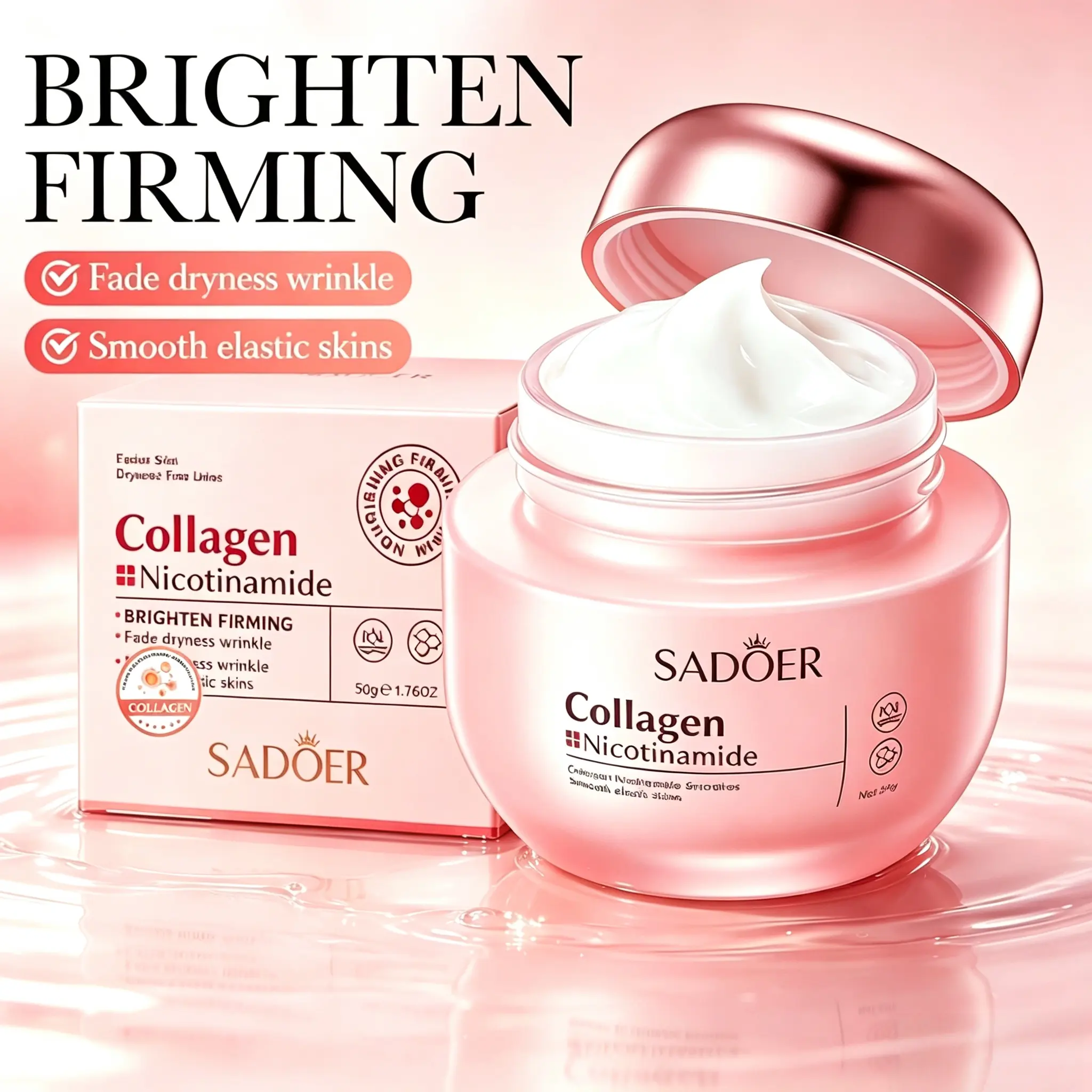 Korean Brightening Cream I Collagen &Niacinamide | Advanced Radiant & FirmingFormula | Deep Hydrating K-Beauty Facial Carefor Glowing Skin