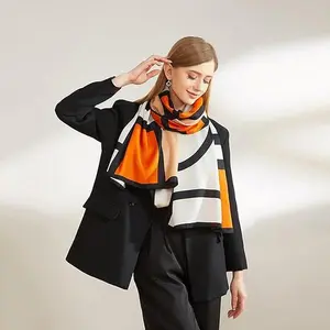 Oversized Geometric Print Shawl Wrap for Women Block Light Soft Fashion Scarf Travel Beach Cover Up Multiple scenarios Daily Use