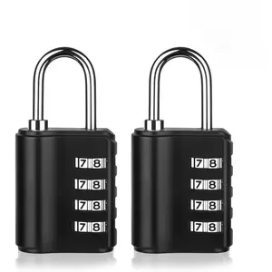 Padlock, 4-digit Combination Padlock, Waterproof, for School Gym Lockers, Sports Lockers, Fences, Toolboxes, Doors, and Storage - Easy To Use and Set Up