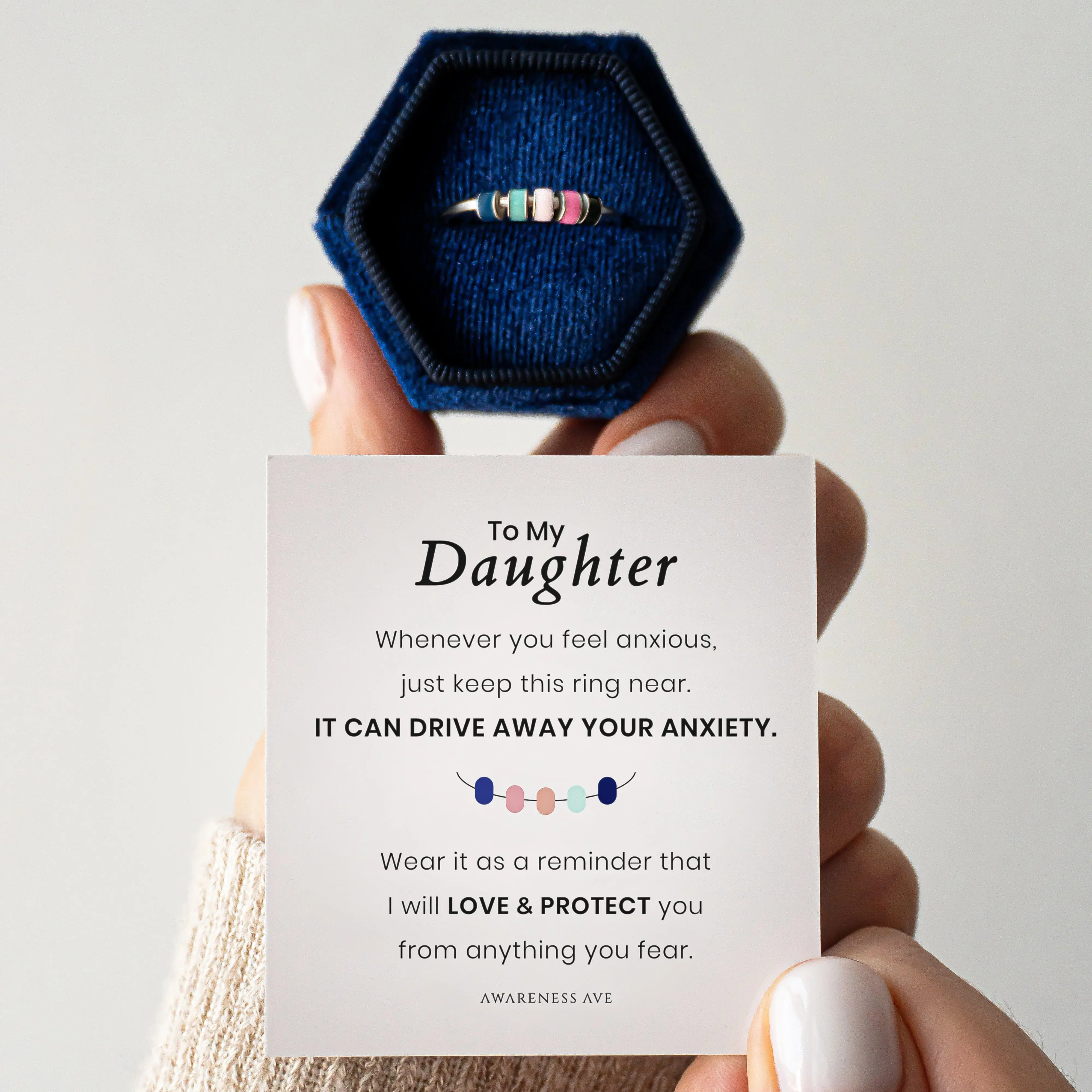 To My Daughter | Anxiety Relieving Enamel Fidget Ring