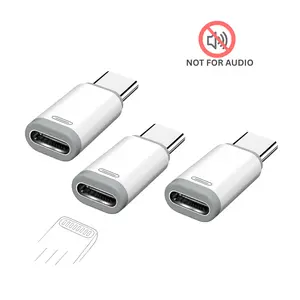 3pcs Lightning Female to USB C Male Adapter Compatible with iPhone 17 16 15, iPad Pro/Air, for Charging/Data Transfer, [Not for Audio/OTG]