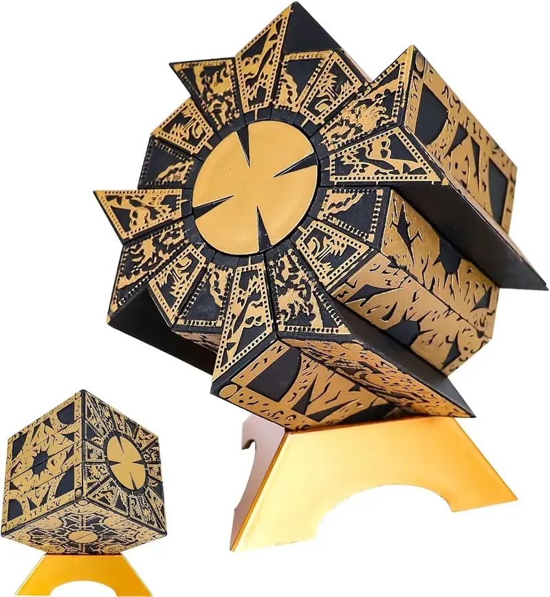 Detachable Hellraiser Puzzle Box Boy's Gift Halloween gift,Deformation Detachable Lock Puzzle Box Lament Configuration,Box Dice Game,Christmas Decor Collectible Display Halloween Cenobites Pinhead Cosplay Movies Props Collectible Display Birthday Gift