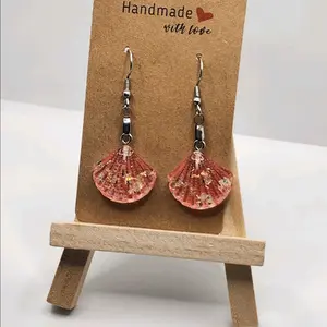 Handmade with Love Fun Seashell Earrings - Lightweight & Comfortable Unisex Jewelry in 4 Colors Perfect for Casual or Dressy Occasions