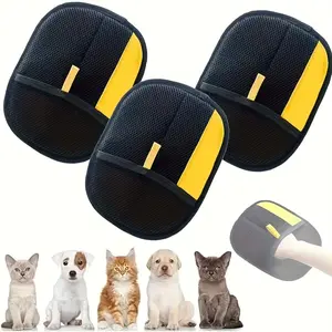 3pcs/6pcs Reusable Cat & Dog Hair Removal Gloves - Ergonomic Design, Non-Slip Grip for Carpets, Sofas, Furniture & Clothing - No Power Needed, Pet Grooming Supplies, Pet Hair Cleaner Gloves, Soft Fabric Gloves