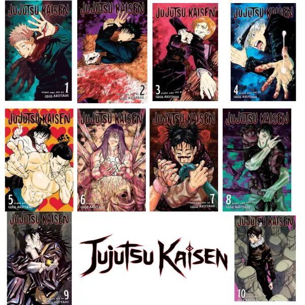 Jujutsu Kaisen Vol. 1 & Vol. 10 Manga Books - Lifestyle & Hobbies Comics Collection