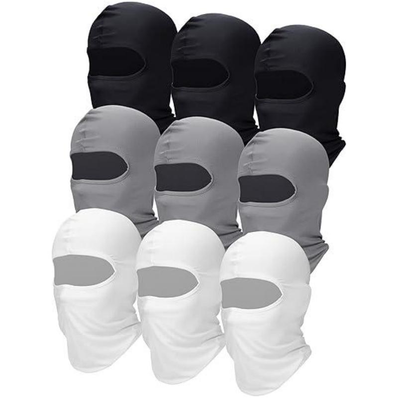 9 Pcs Ski Mask for Men Full Face Cover UV Sun Protection Face Mask Windproof Balaclava for Outdoor Motorcycle Cycling