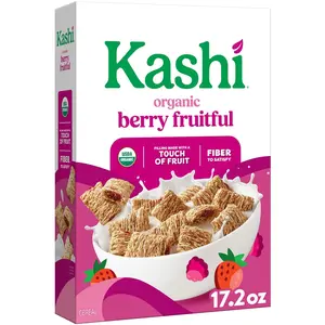 Kashi Breakfast Cereal, Organic, Fiber Berry Fruitful, 17.2oz Box (1 Box)