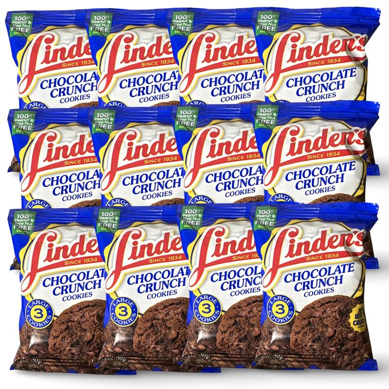 Linden’s Cookies – Butter Crunch, Chocolate Chip & Chocolate Crunch | 12 Pack Snack Size | Choose Flavor or Variety