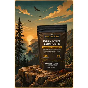 Paleo Pro Carnivore Complete Protein Powder - Grass-Fed & Pastured, Aztec Vanilla, 180 Calories, 13g Fat, Paleo Keto Carnivore Friendly