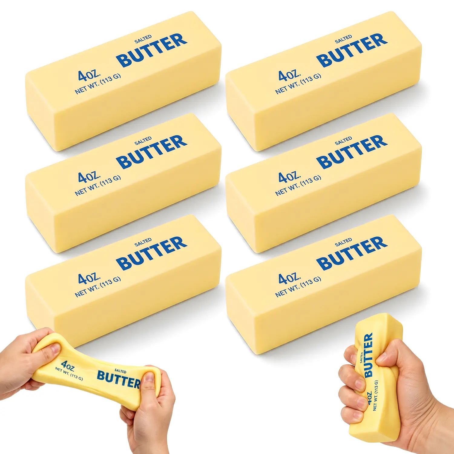 6PCS Butter Stick Fidget Toys, Slow Rising Soft Scented Squishy Food-Model Sensory Squeeze, Unisex Stress & Anxiety Relief Toys , Ideal for Birthday Gifts & Party Favors