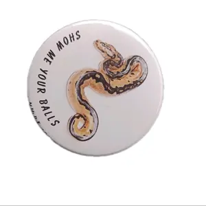Ball Python Bottle Opener with Magnet - Specter Clown Design for Kitchen Utensils, 2.25 Inch Round Shape, Includes 2 Additional Holes