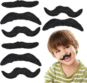 Realistic Fake Mustache Set - Bulk Pack of 36 - Stick On Moustaches with Skin-Safe Adhesive, Photo Booth Props and Favors for Mexican, Super Mario, Lumberjack, and Cowboy Party