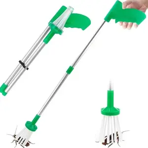 Foldable Insect Trap, Aluminum Alloy Handheld Long Handle Spider Cockroach Catcher, Non-Slip Grip, Portable Pest Control Tool