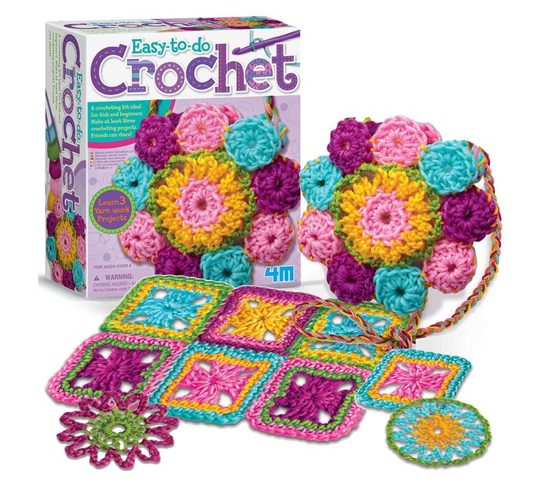 4M Easy-To-Do Crochet Kit - DIY Yarn Crafts, 3Project
