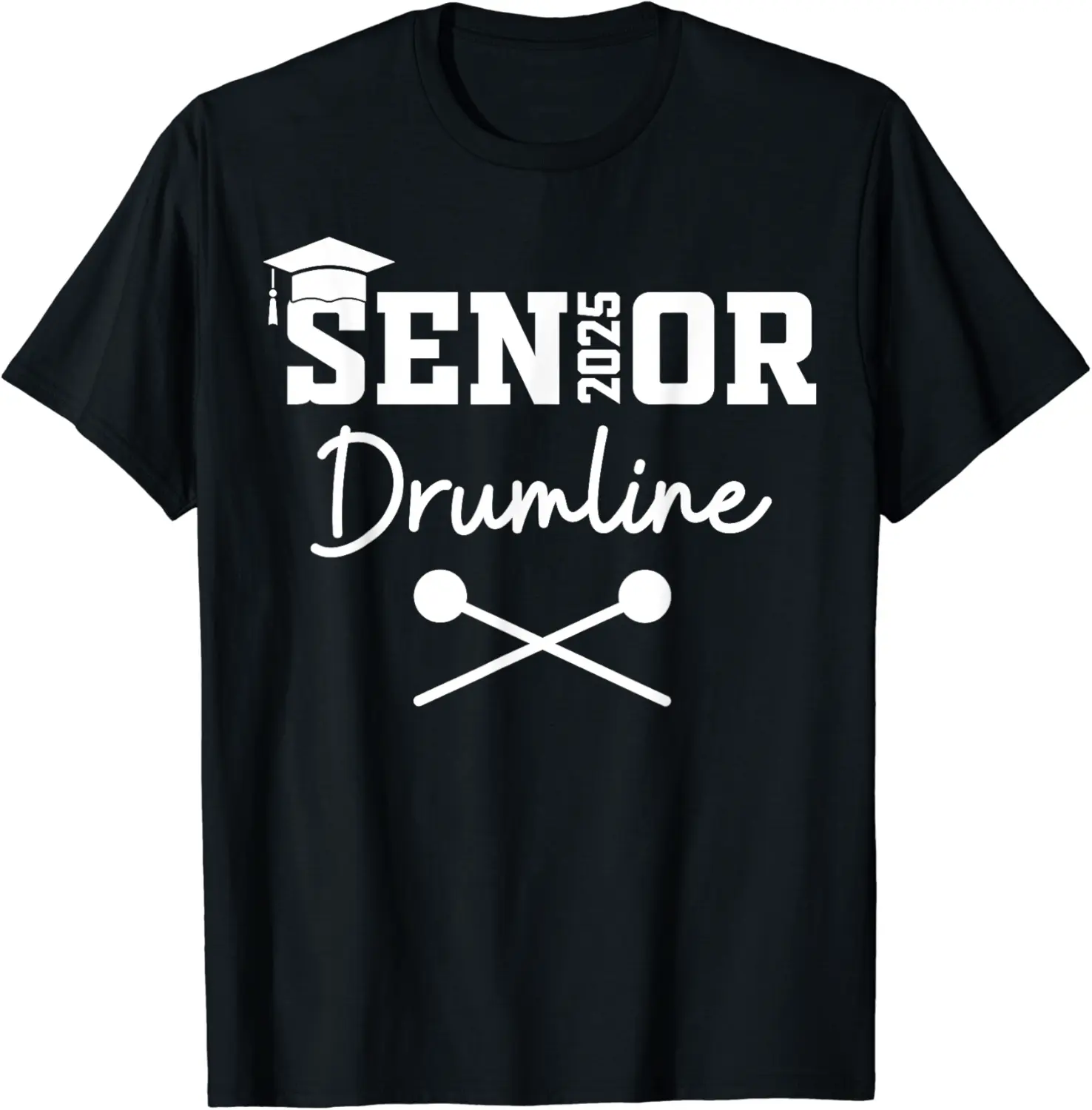 Drumline Senior Class Of 2025 Graduation Marching Band Music T-Shirt - Matthewmatt Shop 65B0CSX2YFK2