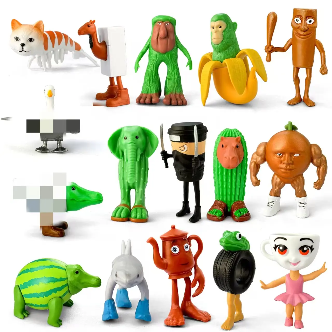 Italian Brainrot Action Figure,Tralalero Tralala Figures Toys, Fun Brain Rot Toys for Kids, Birthday Party Favors,Collectible Brain-Rot Toy Gift for Fans ,Cake Toppers Party Decorations