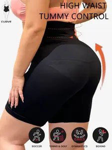 1-Pack Women's Plus Size Seamless High-Waist Sports Shorts - Waist Control Shaping Belly Flatterer Hip Lift Running Yoga Shorts, Multiple Sizes Available (1XL-5XL), Breathable Comfort, Suitable for All Seasons