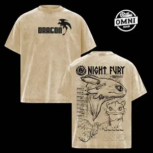 How To Train Your Dragon Vintage Movie Tee – Washed Oversized Streetwear Top, Retro Film T-Shirt with Toothless & Hiccup Graphic, Cult Classic Cinema Shirt, Unisex Anime Graphic Tee, Vintage T-Shirt for Movie Fans, Blockbuster Merch, Dragon Lover Gift