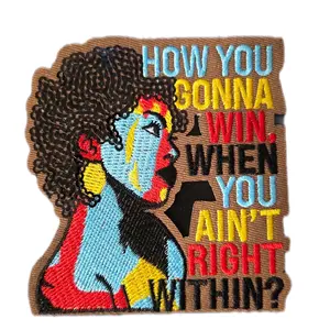 How You Gonna Win... Large - Iron On Patch As Pictured Design and Usage as Iron On