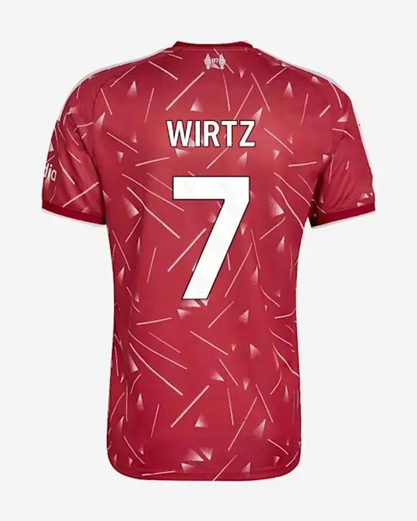 [FULL LOGO]  Red Soccer Home Jersey – Lightweight Performance Football Uniform, Custom Player Name & Number