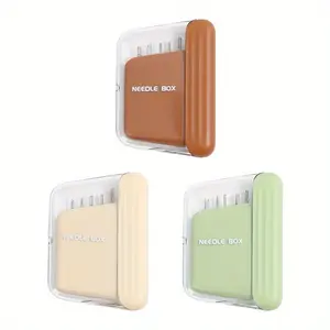 3pc new fashion magnetic sewing box with 10 needles, household high-end quality repair tools, needle and thread storage box set.