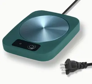 Coffee Mug Warmer - Electric Cup Warmer with Aluminum Metal Panel, Black Design, Suitable for Office and Desk Use, Ideal for Cocoa, Milk, and More