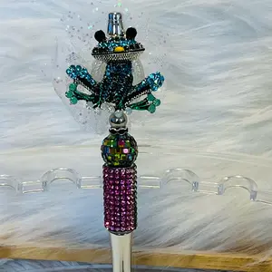 Fancy Beadable Pen With Frog Topper
