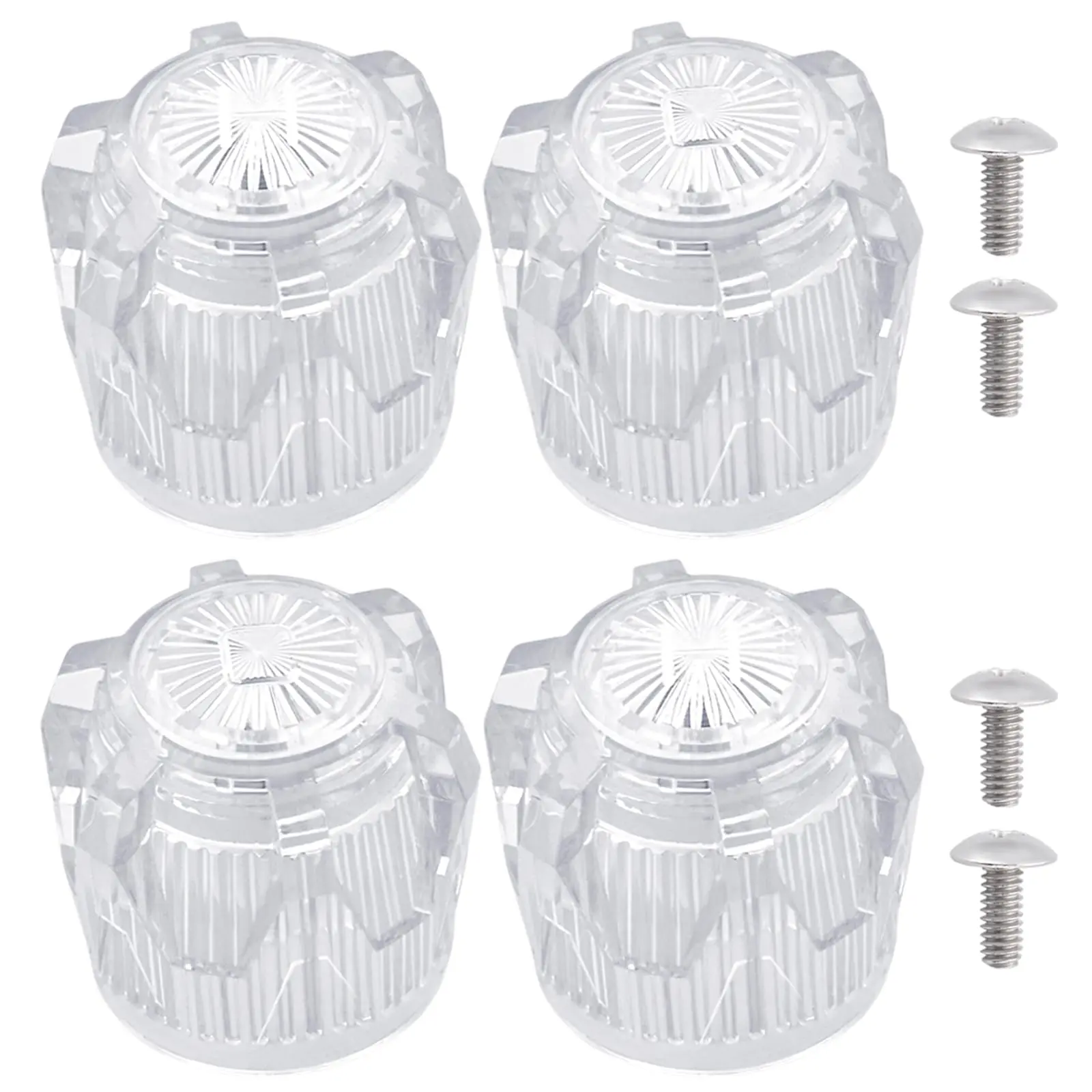 Shower Knob Replacement With 17pt Point Broach Fit For Phoenix Pf287015 Mobile Home Sink Tub Handle  Clear Bathtub Faucet Knobs (4 Pcs)