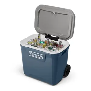 Coleman 316 Series 60QT Hard Chest Wheeled Cooler, Lakeside Blue