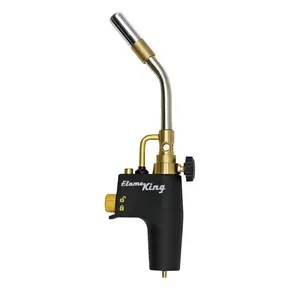 Flame King FK8500CGA High Intensity Propane Torch Head for Soldering, Brazing, Plumbing, Lighting Charcoal/Fire Pits, Compatible with 1LB Cylinders, MAPP, and MAP-PRO