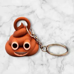 Poop Emoji Keychain – Perfect for Keys, Bags, and Backpacks