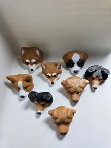 Puppy/Dog Straw Topper Figurines with food grade silicone insert