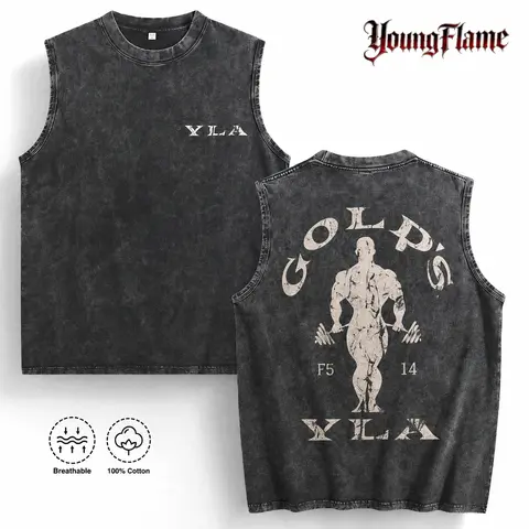 100% Cotton Front Back Print Iron Lifter Graphic Tee A Comfortable Summer Gift Workout Streetwear Y2K Clothing Washed Black Muscle Shirt humorous tshirt men