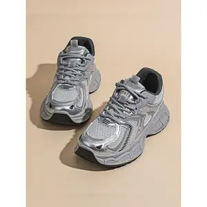 【Size Runs Small, Size Up 1 Size】women's Letter Pattern Lace Up Gym Shoes, Sporty Breathable Comfortable Sneakers, All-match Gym Shoes for Daily Wear, Athletic Sneakers（gift）