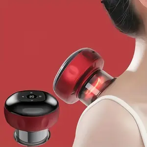 Intelligent electric cup massager - USB charging, 1800mAh long battery life, portable wireless design, deep tissue relaxation, suitable for home and travel ideal gifts (easy to clean), available in red/black/blue