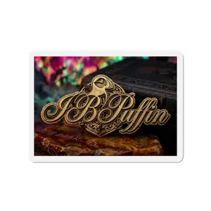Ornate Script Logo Die-Cut Magnets | Gold Vintage Monogram Magnet