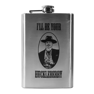 8oz I'll Be Your Huckleberry Flask L1