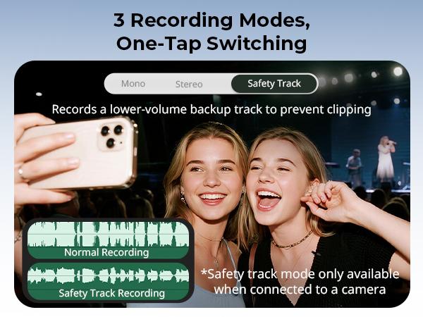 SmallRig S70-C2 Wireless Microphone with USB-C Adapter for Phones (Black)