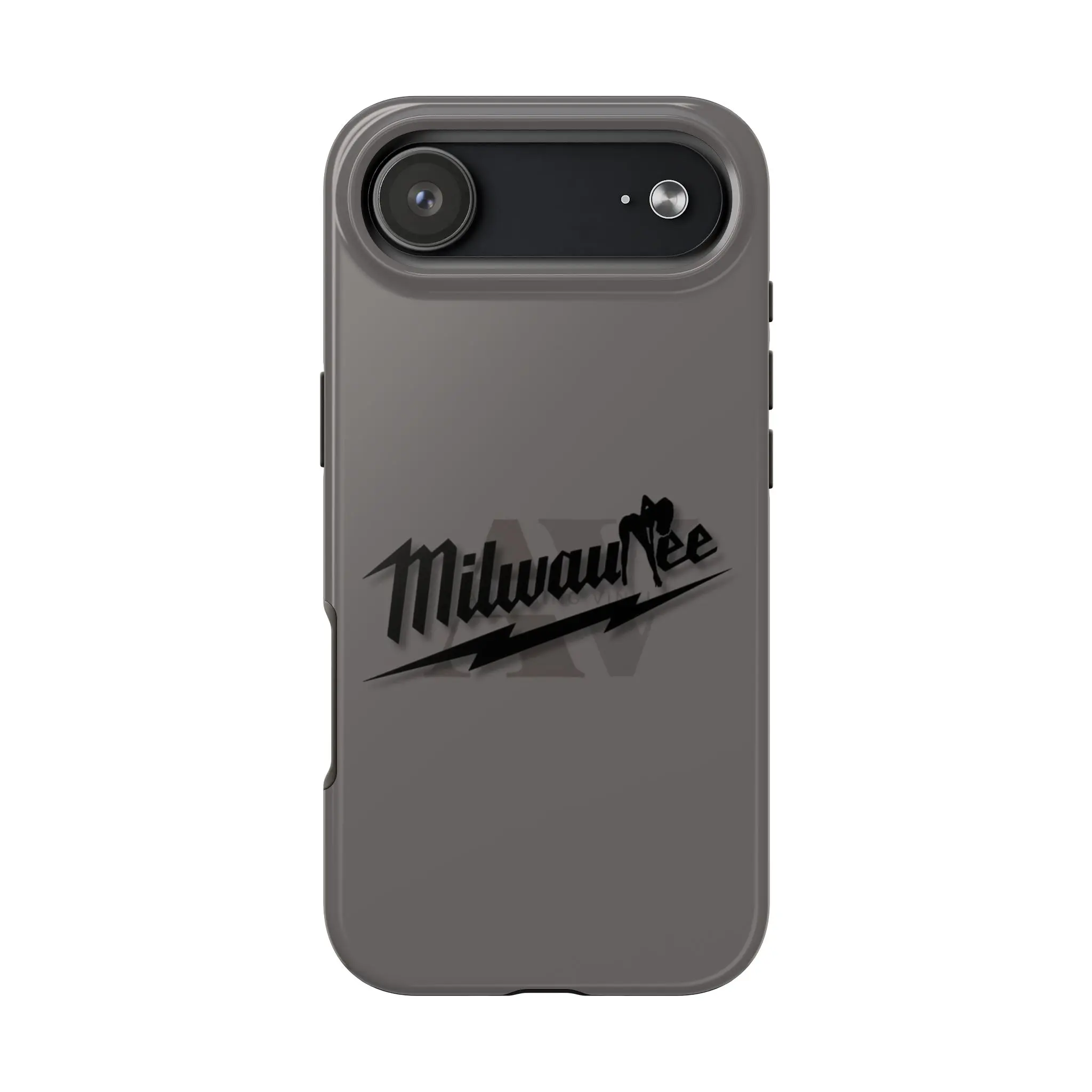 Milwaukee Tool Inspired Phone Case, Minimalist Black Logo iPhone Case, Power Tool Lover Cover, Industrial Workshop Phone Case, Tough Protective Gift