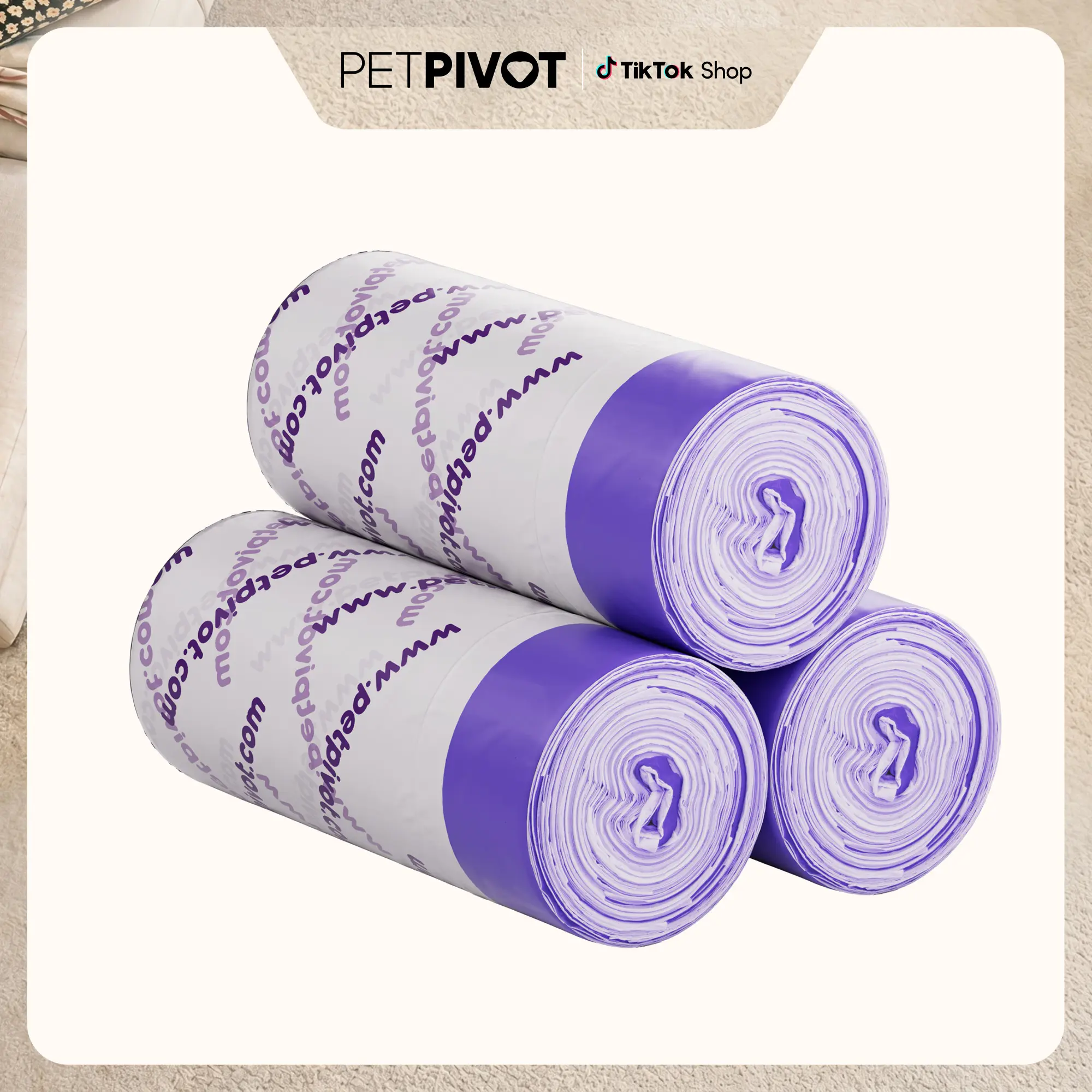 AutoScooper 12 Lite by PetPivot Waste Bags for Automatic Litter Boxes, 60-Pack SummerVibes petlovers