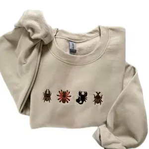 Island Beetles Embroidered Crewneck Sweatshirt – Unisex Cozy Pullover Gift