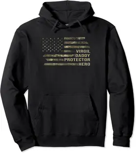 Husband Daddy Protector Hero Camo American Flag Virgil Pullover Hoodie - Matthewmatt Shop 70B0D76HG15Y
