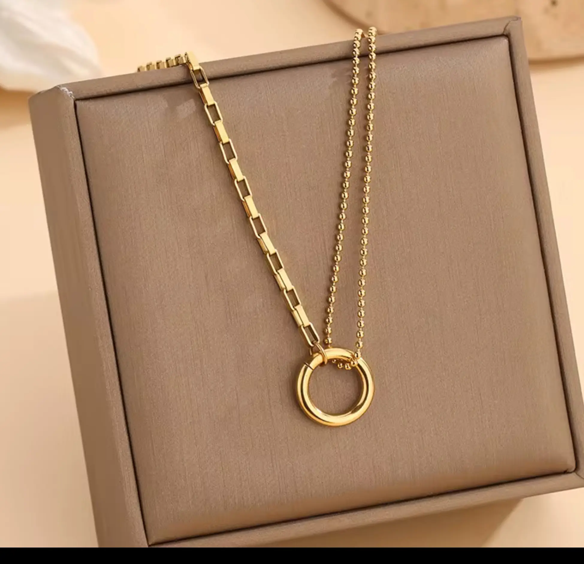 Elegant Stainless Steel Gold Chain Link Bracelet set, Non-Oxidized Fashion Jewelry Accessory