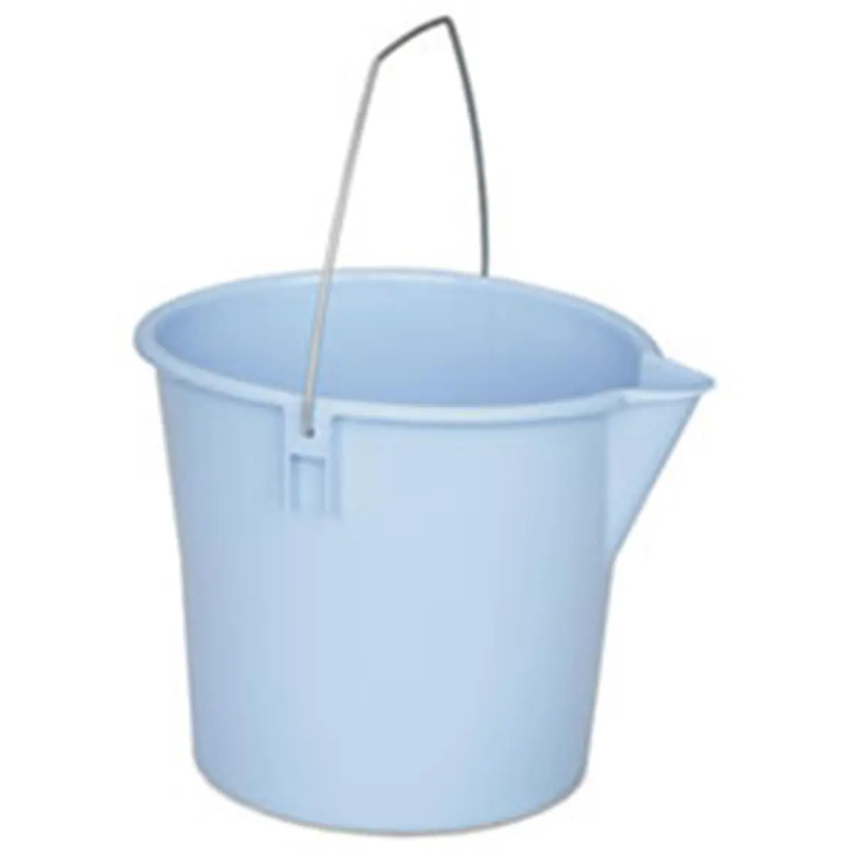 212 MAIN Nursery Organization Storage Bucket - 10 qt Solid Blue Polyethylene Plastic Pail with Convenient Pour Spout, Strong Wire Bale Handle, Sturdy Utility Bucket
