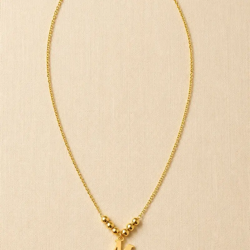 Initial Letter M Necklace